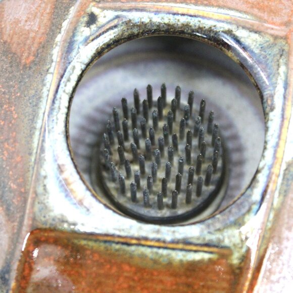 Vintage Hand Painted Ceramic Studio Mosaic Art Pottery Ikebana La Pointe Vase - Picture 3 of 7